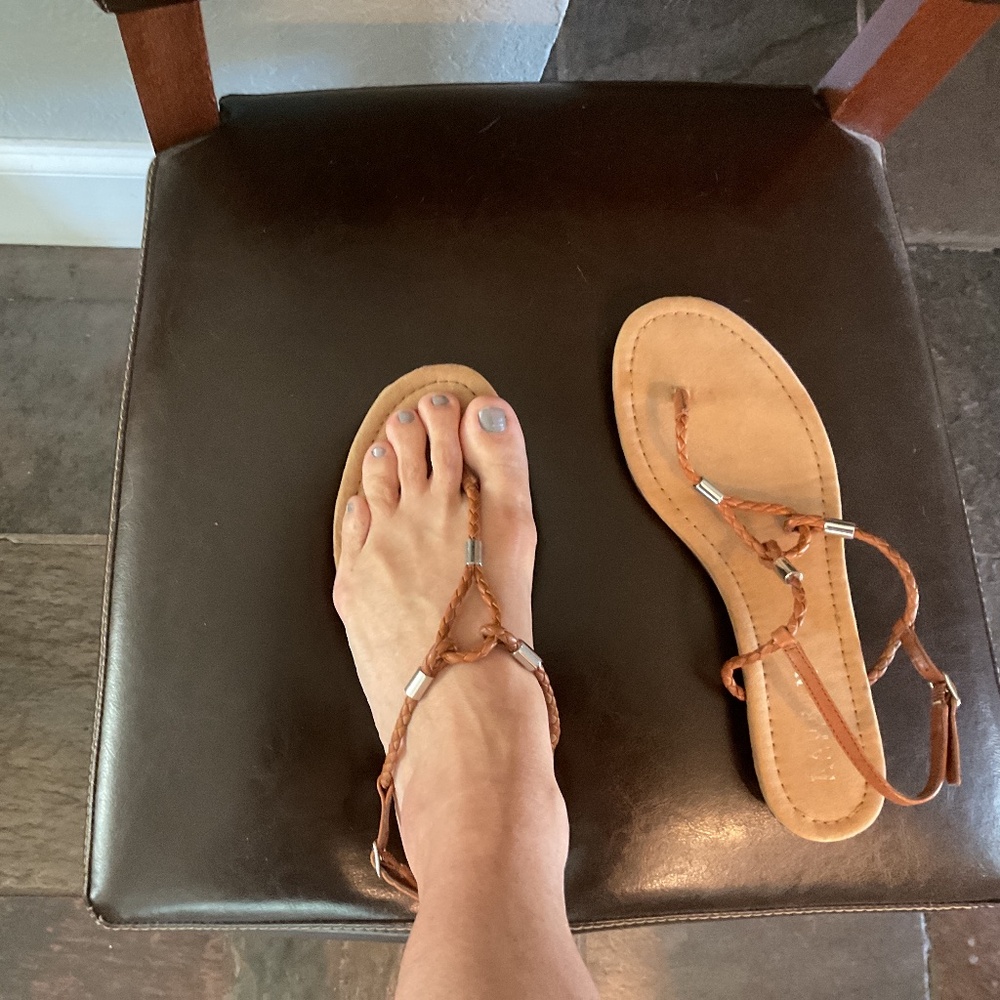 Ralph Lauren neutral strappy sandals